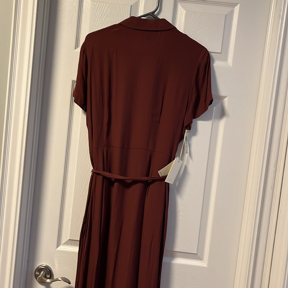 ARITZIA Wilfred midi shirtdress, rust-brown, L - Picture 6 of 10